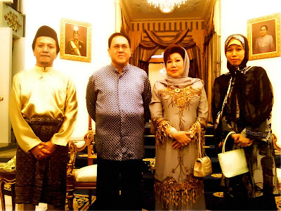 HRHs (The then) Sultan & Raja Perempuan Kelantan with me and hubby