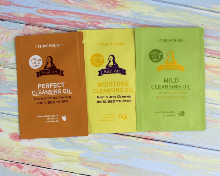 Etude House Real Art cleansing oil samples
