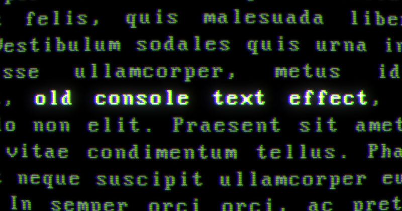 AfterEffects Old Console Text With Blinking Cursor