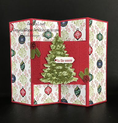 Stampin' Up! Winter Woods special fold card by Angela Lovel, Angela's PaperArts