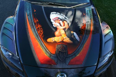 Indian Theme Car Airbrush