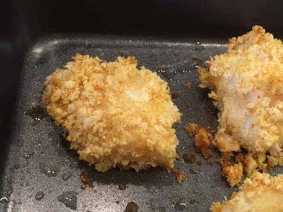 Crusted Cod Bite on a baking tray