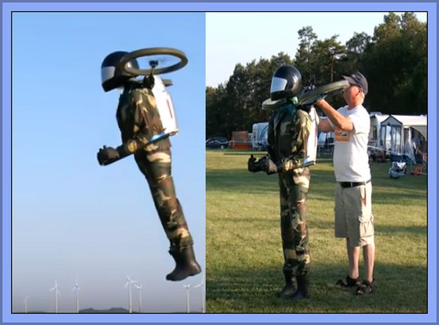 A Jet-pack Man Drone