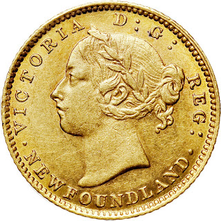 Canada Newfoundland 2 Dollar Gold Coin 1882 Queen Victoria