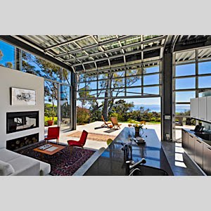 Alicia Hanson Design Blog: My Dream House | Alicia Hanson - He has since built another smiliar house in Santa Barbara. I want to build  something similar someday with large roll up glass garage doors.