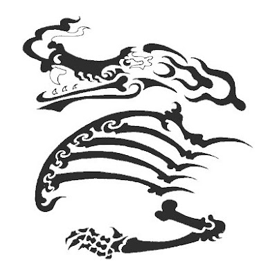 tribal dragons tattoos. Dragon Tattoo Tribal Art and