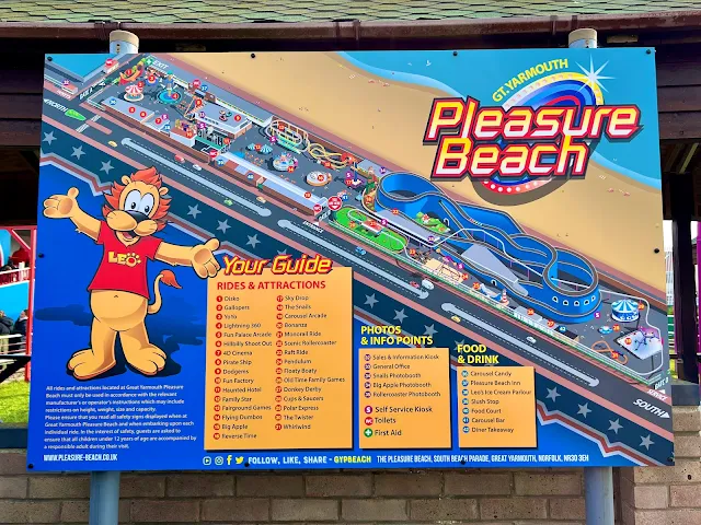 Great Yarmouth Pleasure Beach map