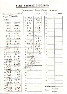 Planilla de la partida de ajedrez González Mestres vs. Joan Bautista