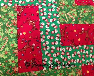 Holly, Candy Canes, Snowmen, Reindeer fabric