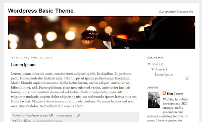 Wordpress theme for Blogger