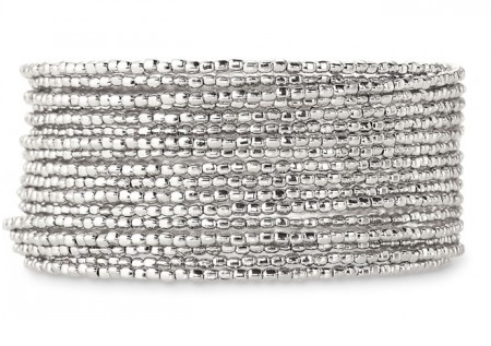  Stella & Dot Silver Bardot Spiral Bangle