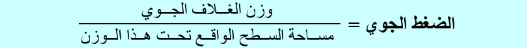 الضغط الجوي القياسي وطريقة قياسة