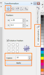 Transformation Settings - coreldraw