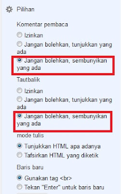 Cara Menghilangkan Kotak Komentar di Blog