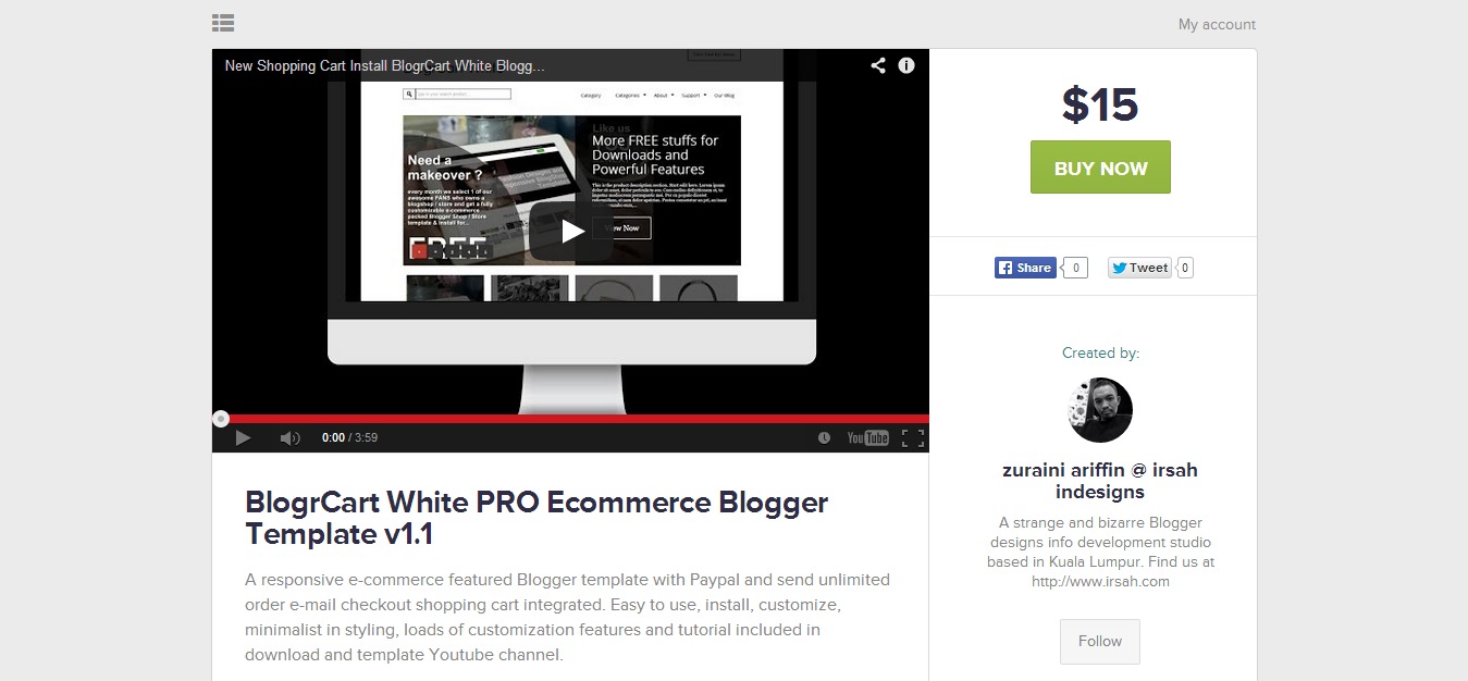 BlogrCart PRO full featured e-commerce download available