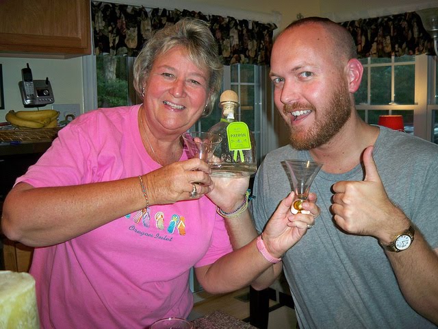 Chicken n Dumplin's and her taking shots of Patron'. We had a blast.