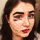 Retro comic Halloween makeup!