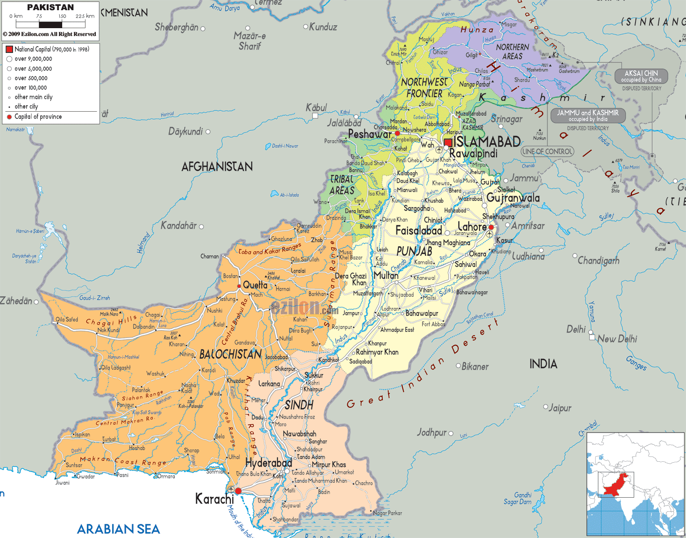 Pakistan Tourism Guide: Maps of Pakistan