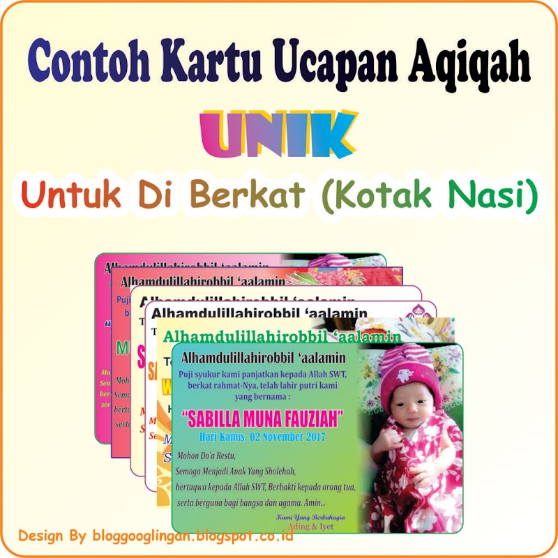 Top Ide Contoh Kartu Ucapan Aqiqah, Konsep Penting!