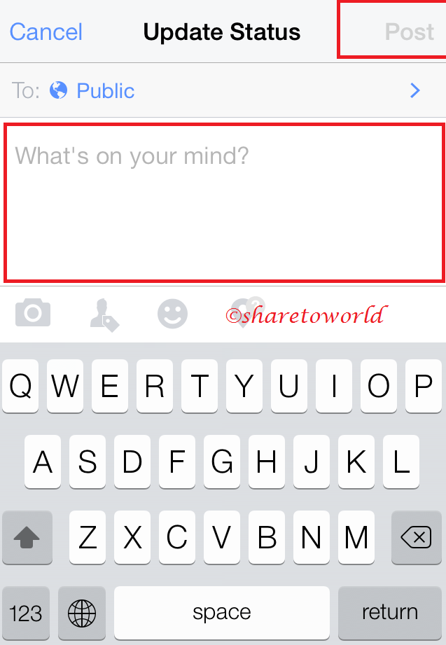 How to Post Blank Status in Facebook