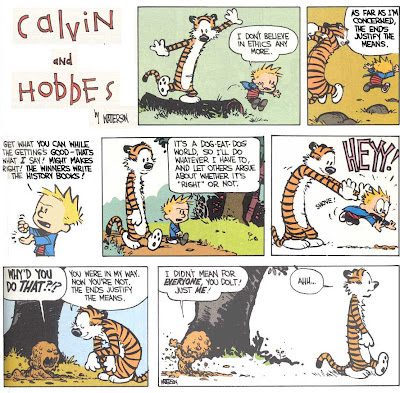 Calvin and Hobbes ethics morality comic strip 