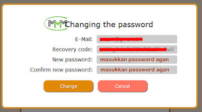 menu mengubah password