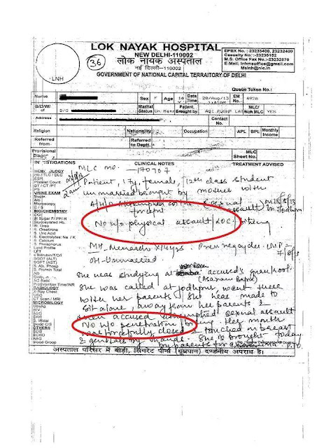 medical report, no rape, attempt, asaram bapu framed ?