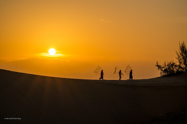 Walking in the sand