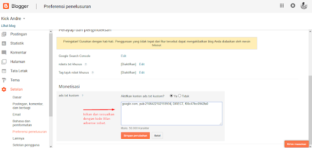 Cara Mengaktifkan Ads.txt di Blog atau Blogspot
