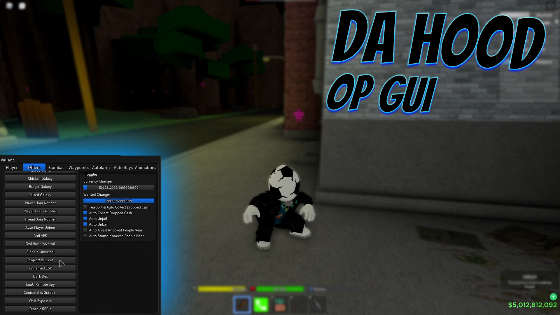 New Op Da Hood Gui - luau script roblox