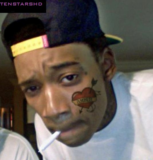 wiz khalifa tattoos on face. WIZ KHALIFA FACE TATTOO LOOKS