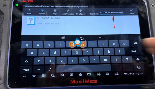 Autel IM608 Clone Benz FBS4 MED17.7.3 ECU on Bench 15