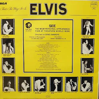 Elvis Presley - That's the Way It Is (1970) back cover