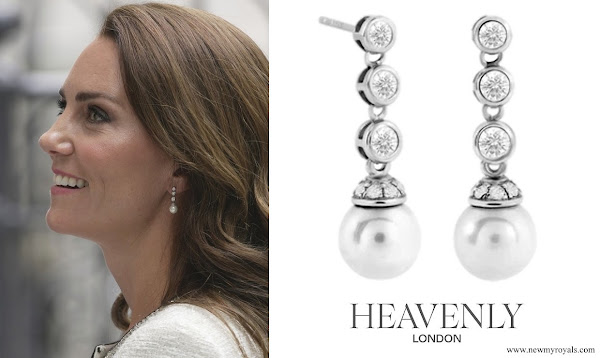 Princess of Wales wore Heavenly London Faux Pearl Diamond Earrings