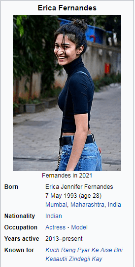 Erica Fernandes Wiki Bio Age Social Bio-data Update