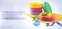 Tupperware large handy Bowls Set of 4