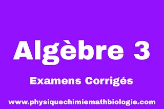 Examens Corrigés Algèbre 3 L2 PDF