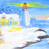 Light House in Snow - Acrylic Painting