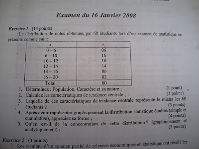 Matière de Statistique