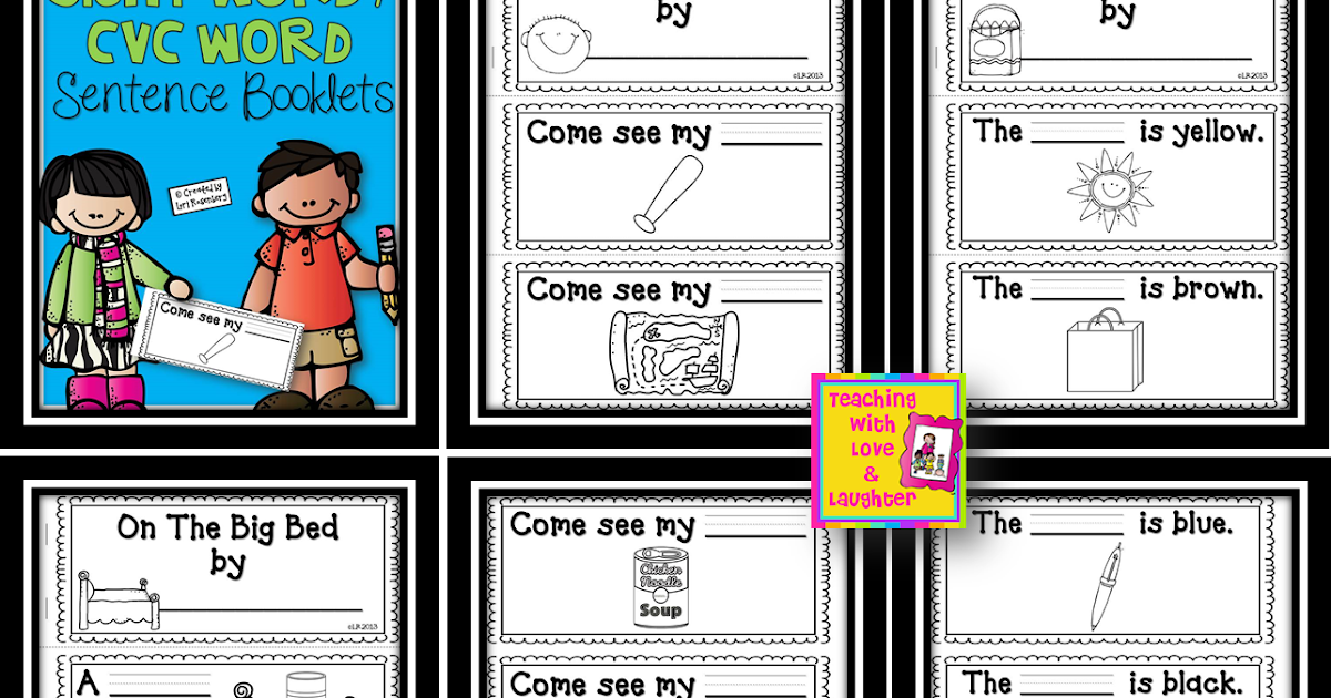 Teaching With Love And Laughter Sight Word Cvc Word Sentence Booklets