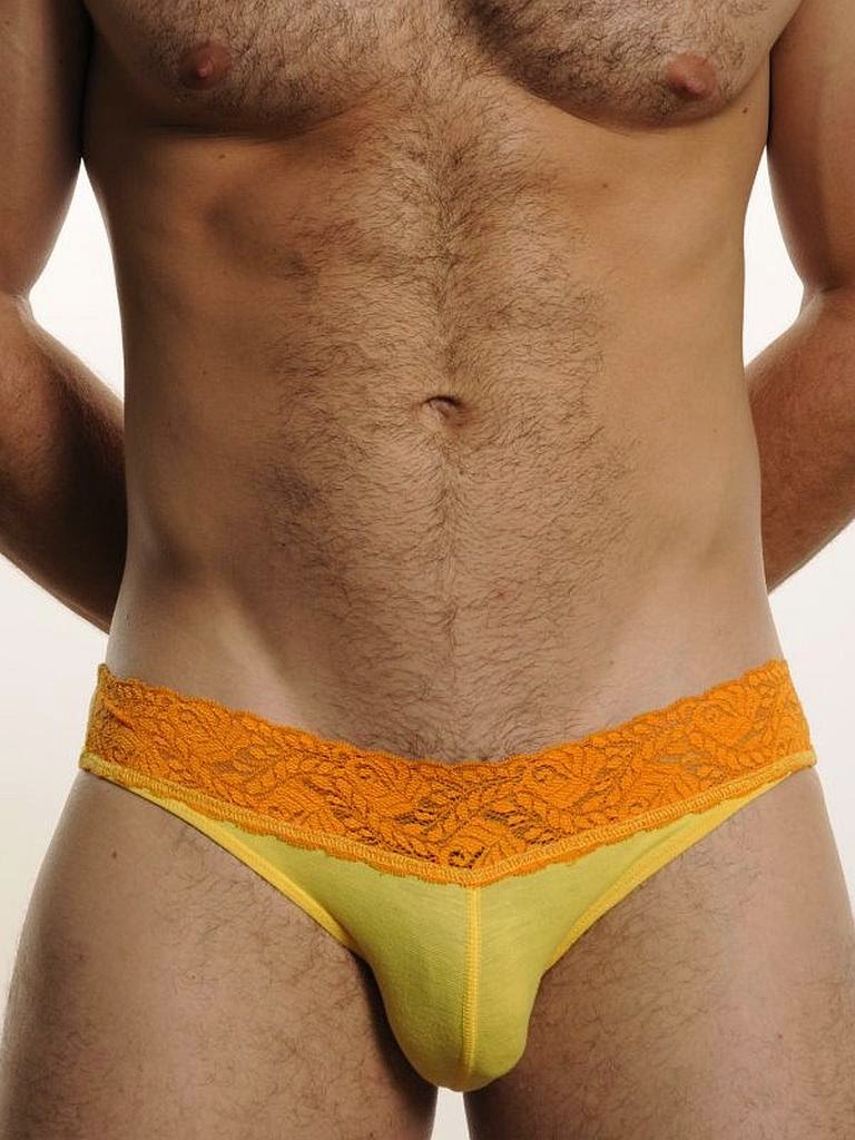 GBGB Wear Kurt Lace Underwear Yellow Cool4Guys