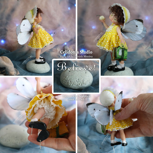 Fairy Polymer Clay ooak Art Doll