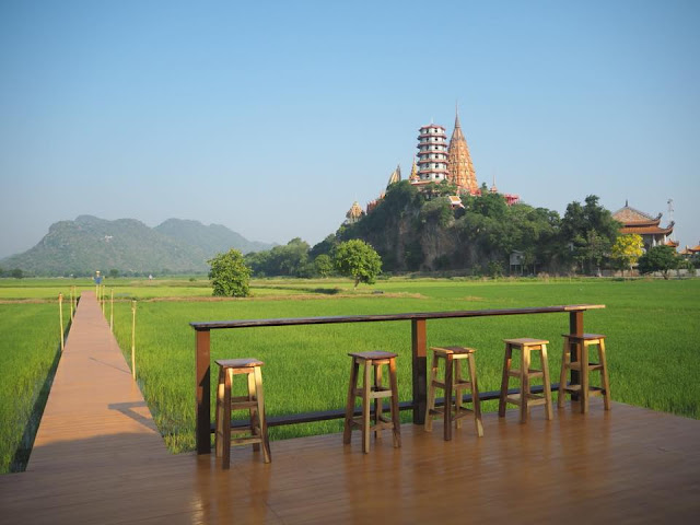 There is a cafe to sit and watch the Tiger Cave Temple