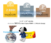 Con Penny Logo Card vinci buoni spesa da 500 e fino a 2.000 euro + peluche Snoopy