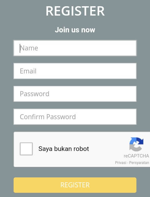 Untuk membuat akun Adsok, silahkan mendaftar/register disini, dan silahkan isi Nama, Alamat E-mail, Password, dan klik Captcha.