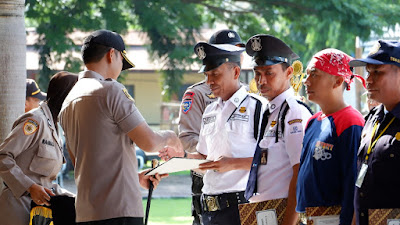 Upacara Hut Satpam Ke-39 Kapolres Pinrang Bacakan Amanat Kapolri 