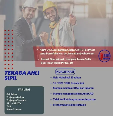 Lowongan Kerja Engineers di PT Trijaya Utama Konsultan