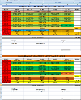 Contoh Jadwal Pelajaran Kurikulum 2013 Tahun Pelajaran 2017/2018