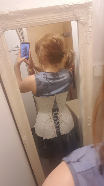 first fitting with a mirror selfie so the back is visible