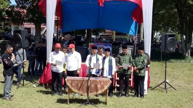 Tiga Cabup dan Cawabup Kerinci Ikrarkan Siap Terpilih dan Tidak Terpilih